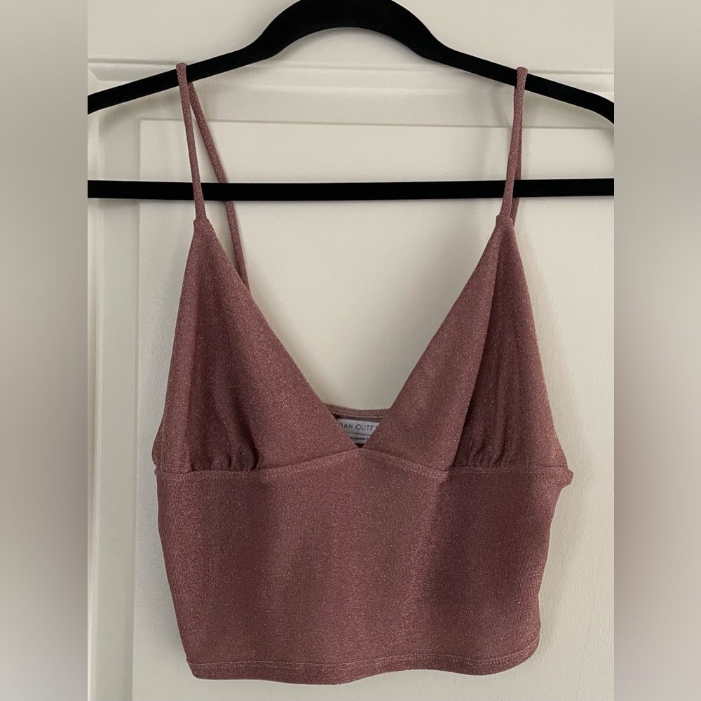 Urban Outfitters Shimmering Mauve Top